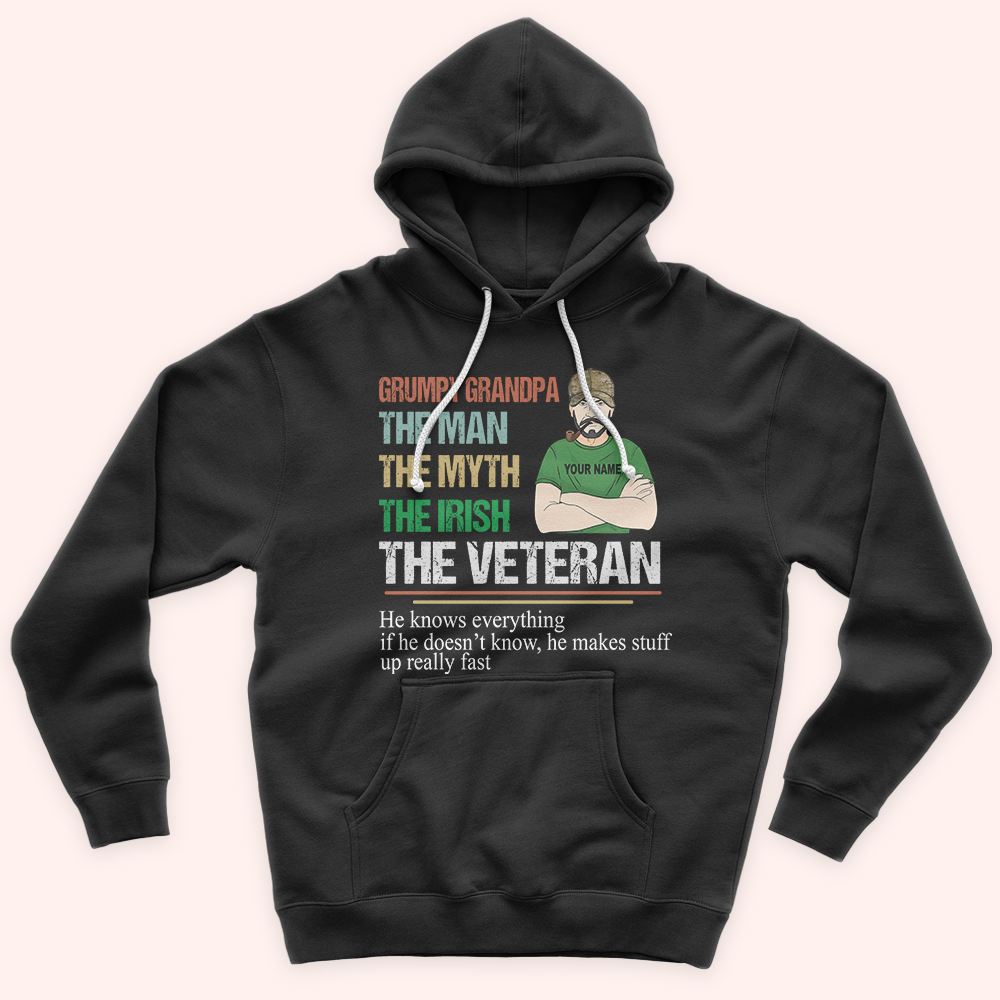 Veteran Custom Shirt The Man The Myth The Irish The Veteran Personalized Gift