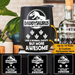 Dinosaur Father's Day Custom Wine Mug Father's Day Dinosaur Personalized Gift - PERSONAL84