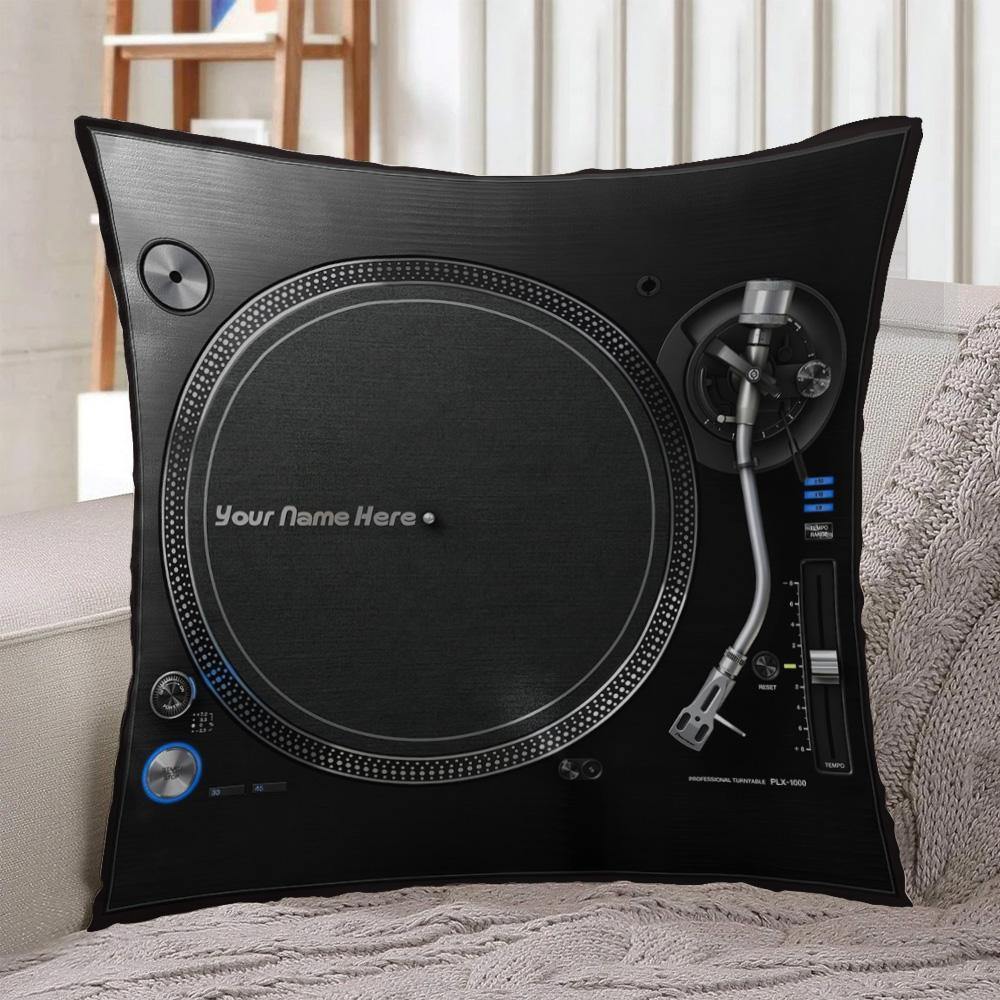 DJ Custom Pillow DJ Turntable Personalized Gift - PERSONAL84