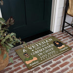 Veteran Family Custom Doormat A Veteran And His Commander-in-Chief Live Here Personalized Gift