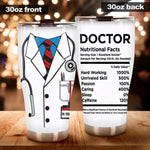 Doctor Custom Tumbler Doctor Nutrition Facts Personalized Gift - PERSONAL84