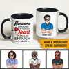 Doctor Nurse Christmas Custom Mug Handsome Enough To Stop Your Heart Skilled Enough To Restart It Personalized Gift For Husband - PERSONAL84