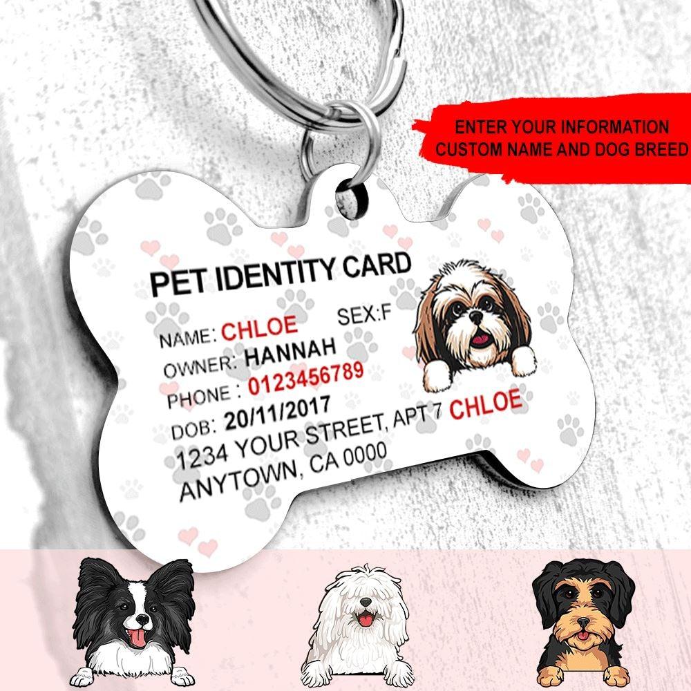 Dog tag id discount card