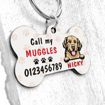 Dog Bone Pet Tag Personalized Name And Breed Call My Muggles - PERSONAL84