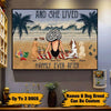 Dog Book Beach Custom Poster And She Lived Happily Ever After Personalized Gift - PERSONAL84