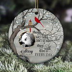 Dog Circle Ornament Personalized Photo And Name Those We Love Walk Beside Us - PERSONAL84