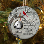 Dog Circle Ornament Personalized Photo And Name Those We Love Walk Beside Us - PERSONAL84