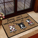 Dog Custom Doormat Sorry I can't I have Plans - PERSONAL84