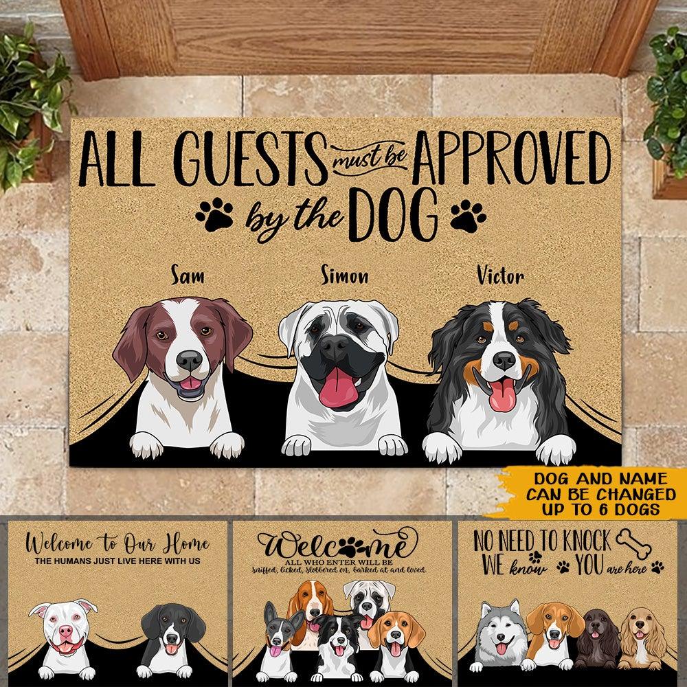 Dog Custom Doormat Welcome All Who Enter Will Be Sniffed Licked And Loved Personalized Gift - PERSONAL84