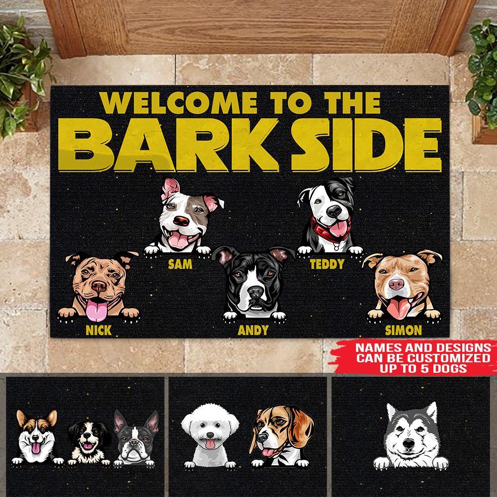 Dog Custom Doormat Welcome To The Bark Side Personalized Gift - PERSONAL84