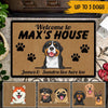 Dog Custom Doormat Welcome To The Dog&#39;s House Personalized Outdoor Gift - PERSONAL84