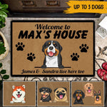 Dog Custom Doormat Welcome To The Dog's House Personalized Outdoor Gift - PERSONAL84