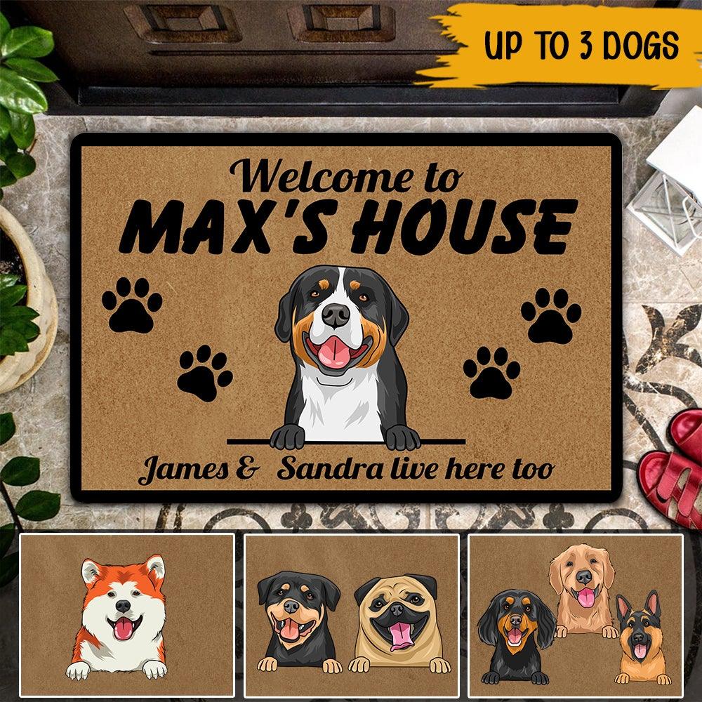 Dog Custom Doormat Welcome To The Dog's House Personalized Outdoor Gift - PERSONAL84