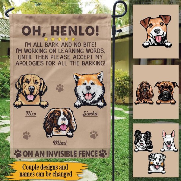 Personalized dog best sale garden flags