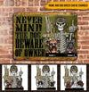 Dog Custom Metal Sign Never Mind The Dog, Beware of Owner Personalized Gift - PERSONAL84