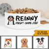 Dog Custom Pet Bowl Dog Name Does Not Share Food Personalized Gift - PERSONAL84