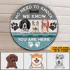 Dog Custom Sign No Need To Knock We Know You&#39;re Here Personalized Gift Dog Lover - PERSONAL84