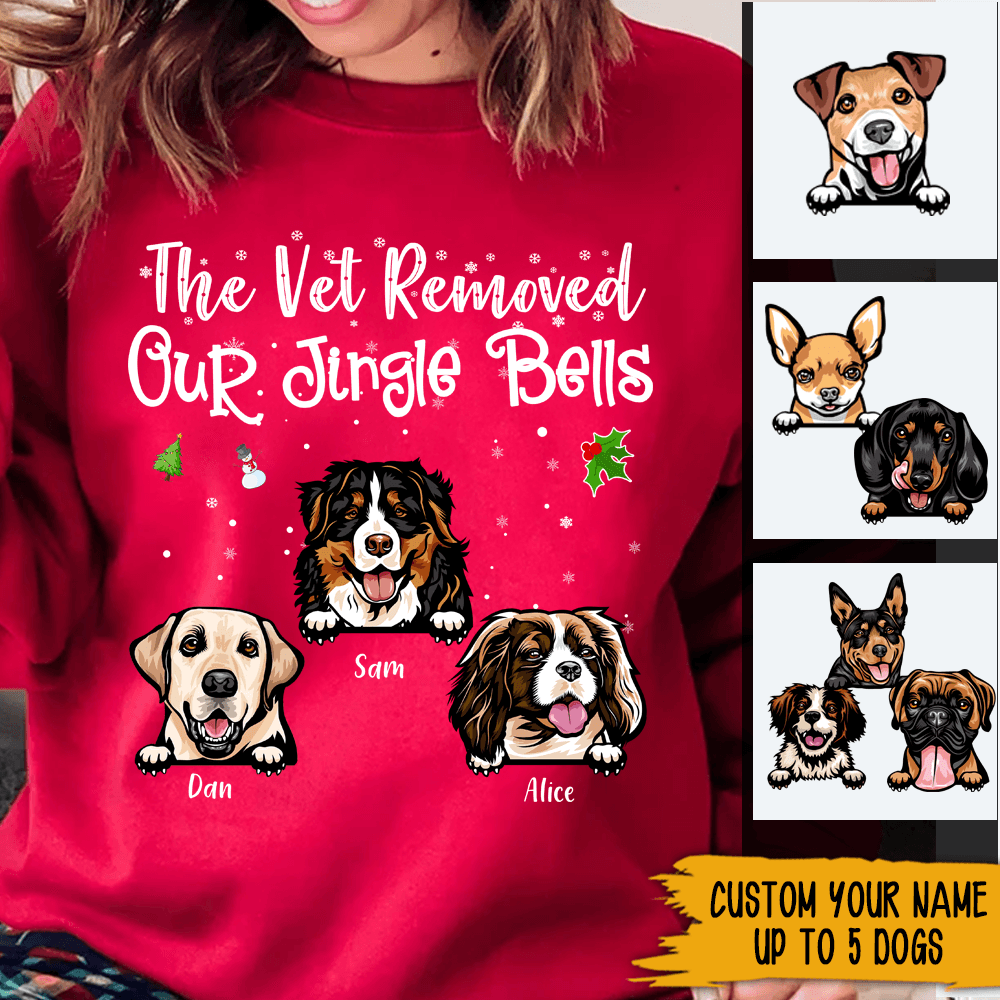 Dog Custom Sweater The Vet Removed My Jingle Bells Personalized Gift - PERSONAL84