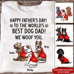 Dog Custom T Shirt Happy Father's Day To The World's Best Dog Dad Personalized Gift - PERSONAL84