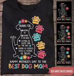 Dog Custom T Shirt Happy Mother's Day To The Best Dog Mom Personalized Gift - PERSONAL84