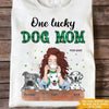 Dog Custom T Shirt One Lucky Dog Mom Patrick&#39;s Day Personalized Mother&#39;s Day Gift - PERSONAL84