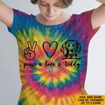 Dog Custom T Shirt Peace Love Dogs Personalized Gift - PERSONAL84