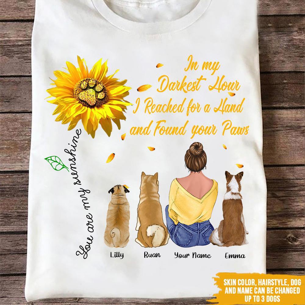 Dog Custom T Shirt You Are My Sunshine Dog Mom Personalized Gift - PERSONAL84