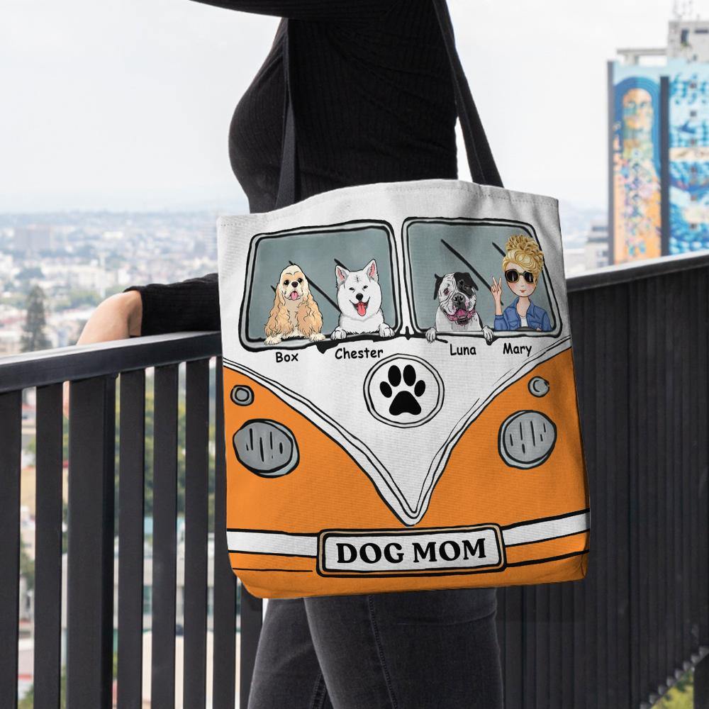 Dog Custom Tote Bag VW Dog Mom Personalized Gift - PERSONAL84