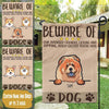 Dog Customized Garden Flag Beware Of Our Friendly Licking Dog Personalized Gift - PERSONAL84