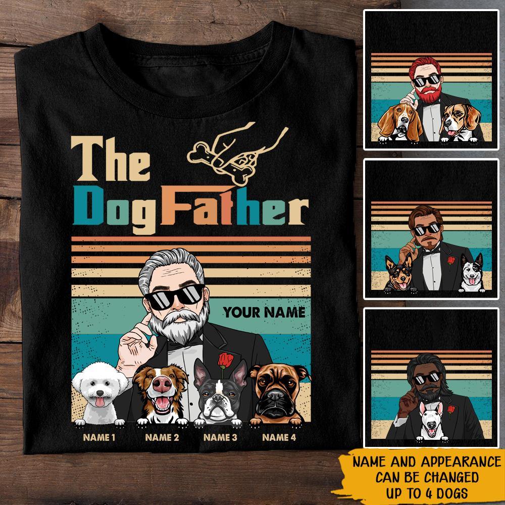 Dog Dad Custom Shirt The Dog Father Personalized Dog Lover Gift - PERSONAL84