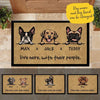 Dog Doormat Customized Dog Live Here With Their People - PERSONAL84