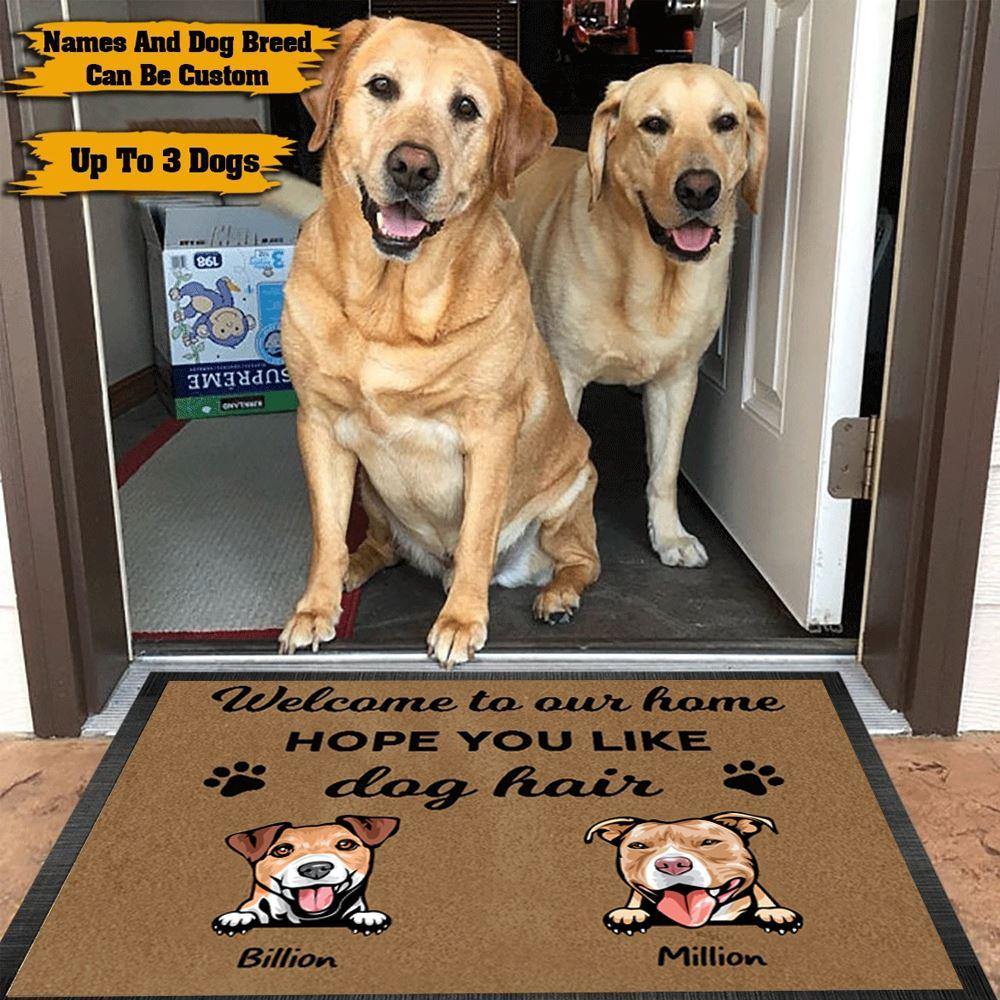 Cute Golden Retriever Personalized Doormat