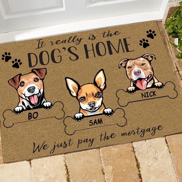 Dog Doormat Customized It Really Is The Dog House - PERSONAL84