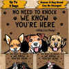 Dog Doormat Customized Name And Breed No Need To Knock We Know You&#39;re Here Personalized Gift - PERSONAL84