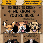 Dog Doormat Customized Name And Breed No Need To Knock We Know You're Here Personalized Gift - PERSONAL84