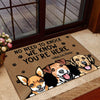 Dog Doormat Customized Name And Breed No Need To Knock We Know You&#39;re Here Personalized Gift - PERSONAL84