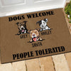 Dog Doormat Customized Name And Breed Welcome People Tolerated - PERSONAL84