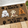 Dog Doormat Customized Names and Breeds There&#39;s Like A Bunch Of Big Ass Dogs In Here - PERSONAL84