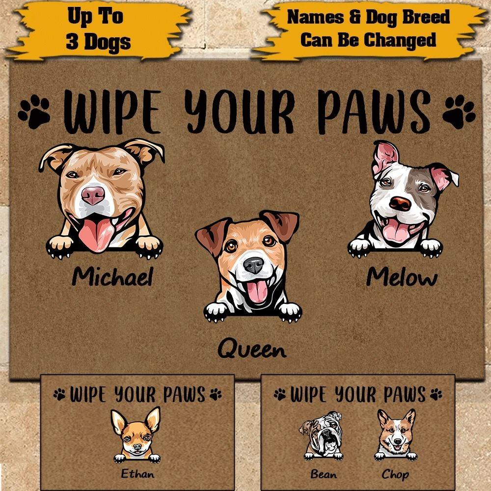 Pitbull Dog v2 Personalized Doormat