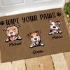 Dog Doormat Customized Names and Breeds Wipe Your Paws - PERSONAL84