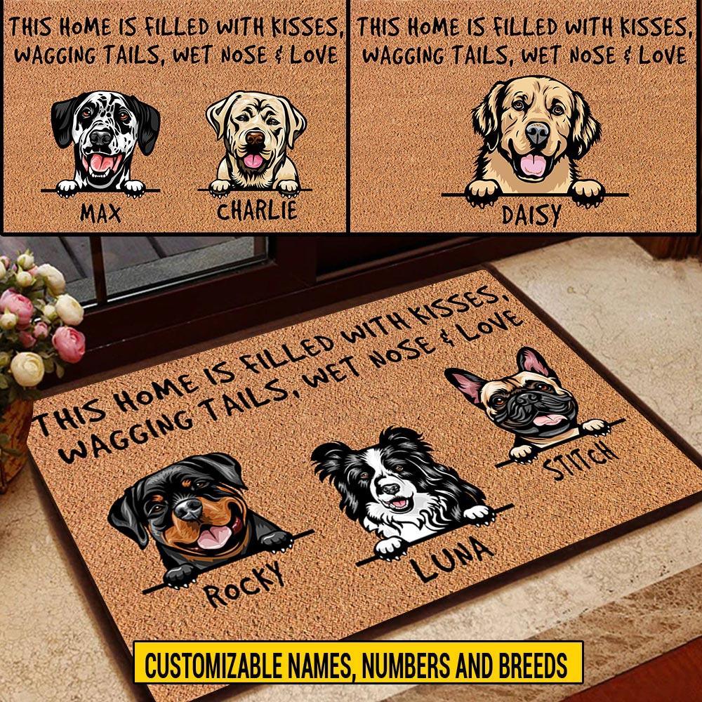 Dog Doormat Customized This Home Is Filled With Kisses - PERSONAL84