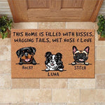 Dog Doormat Customized This Home Is Filled With Kisses - PERSONAL84