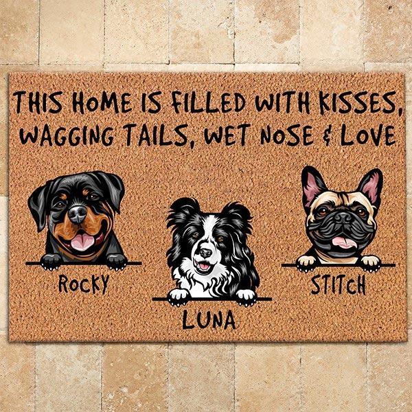 Dog Doormat Customized This Home Is Filled With Kisses - PERSONAL84