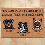 Dog Doormat Customized This Home Is Filled With Kisses - PERSONAL84