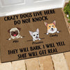 Dog Doormat Personalized Name And Breed Crazy Dogs Live Here - PERSONAL84