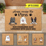 Dog Doormat Personalized Name and Breed Excuse The Mess Personalized Gift - PERSONAL84