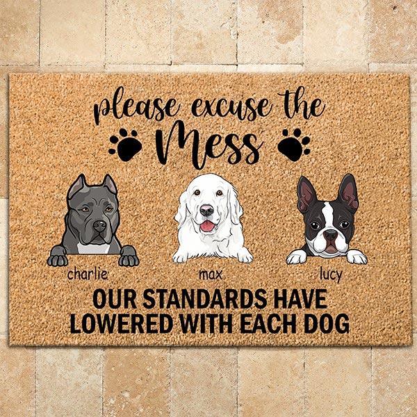 Dog Doormat Personalized Name and Breed Excuse The Mess Personalized Gift - PERSONAL84