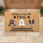 Dog Doormat Personalized Name and Breed Excuse The Mess Personalized Gift - PERSONAL84