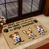 Dog Doormat Personalized Names and Breeds Just Text When You&#39;re Here No Need To Knock And Get Dogs Involved Personalized Gift - PERSONAL84