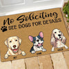 Dog Doormat Personalized Names and Breeds No Soliciting See Dogs For Detail Personalized Gift - PERSONAL84